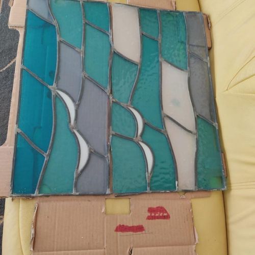 Vidriera decorativa en tonos azules – MACC Cristalería